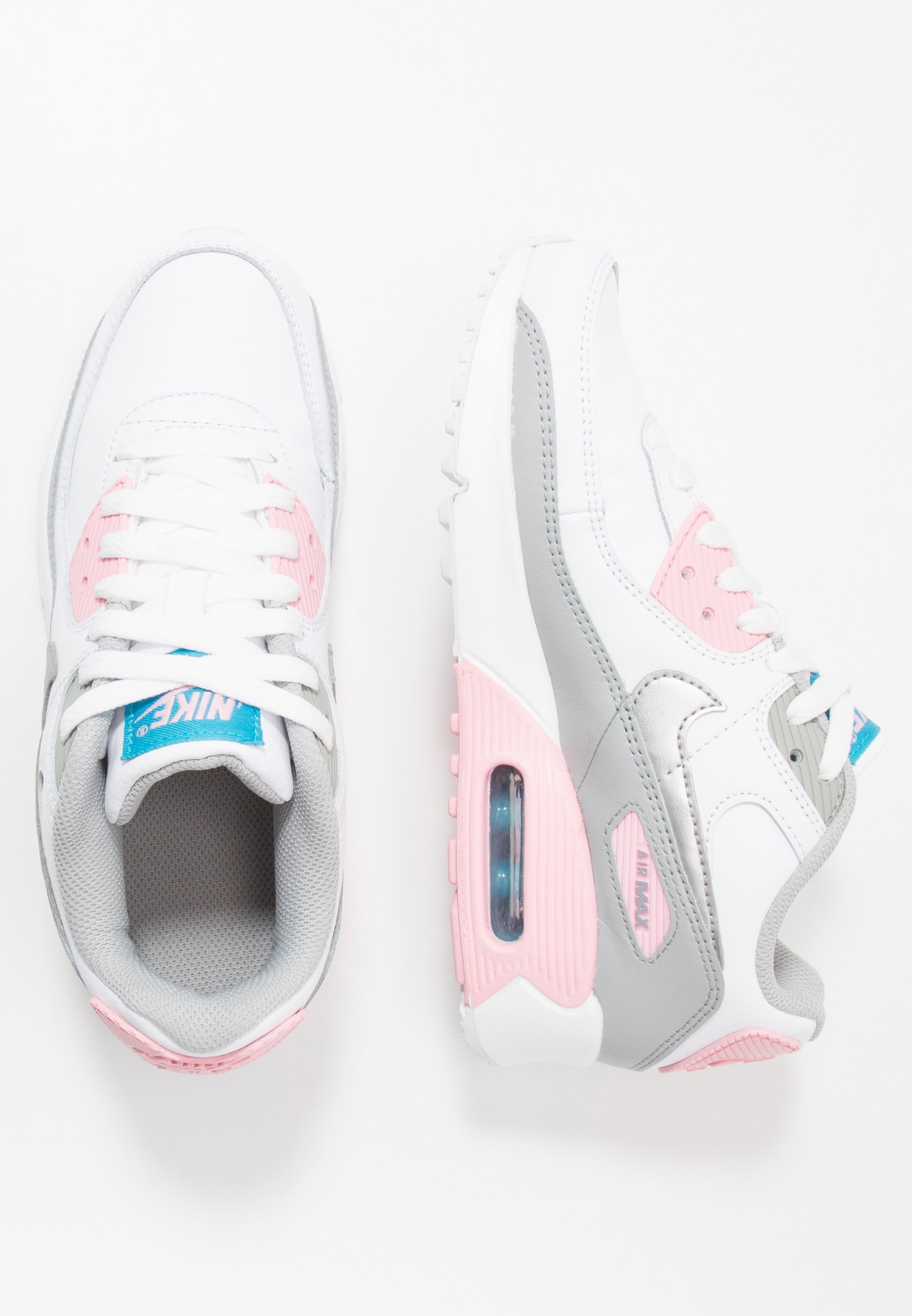 dubbellaag Vorming Mevrouw Nike Sportswear AIR MAX 90 LTR GS - Sneakers laag - light smoke  grey/metallic silver/white/pink/grijs - Zalando.be