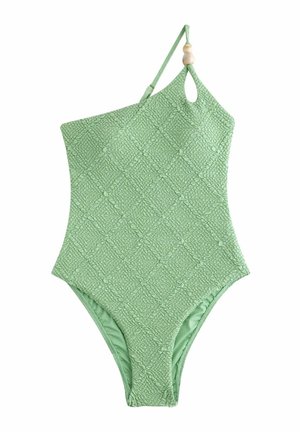 TUMMY TEXTURE CONTROL ONE SHOULDER - Plavky - green texture