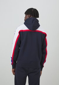 Champion RETRO SPORT FULL ZIP HOODIE TAPE - Sudadera con cremallera - navy/white/red