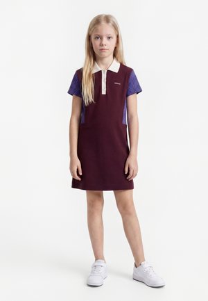 Versace, DRESS PUNTO MILANO LOGO - Dzsörzéruha - light bordeaux/azure blue