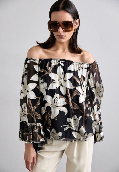 Alice + Olivia ARDELIA OFF SHOULDER - Blusa - stargazer black