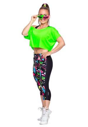 FUNCTIONAL DANCE-TOP DT104 - Paprasti marškinėliai - neon green