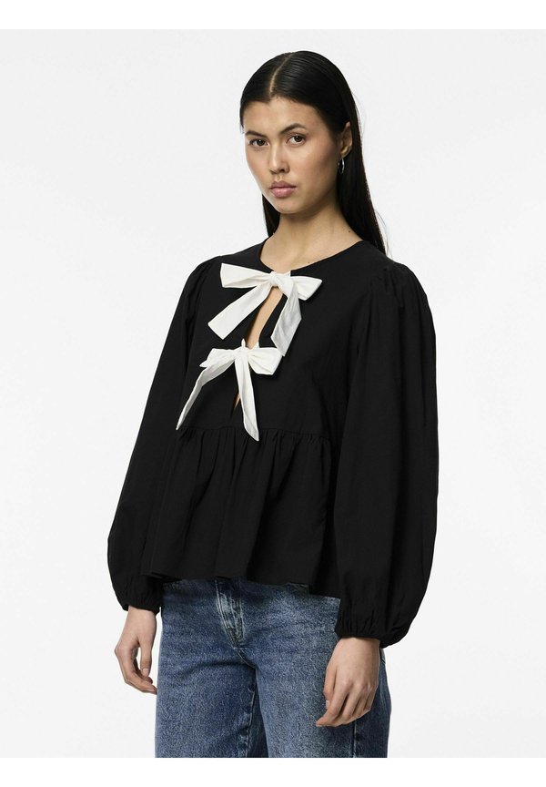 PCGOLLY LS BOW TOP D2D JIT - Blouse4