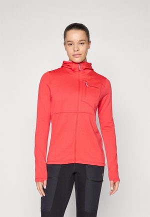 TRAIL POLARTEC ZIP HOOD - Fleece jacket - brilliant red