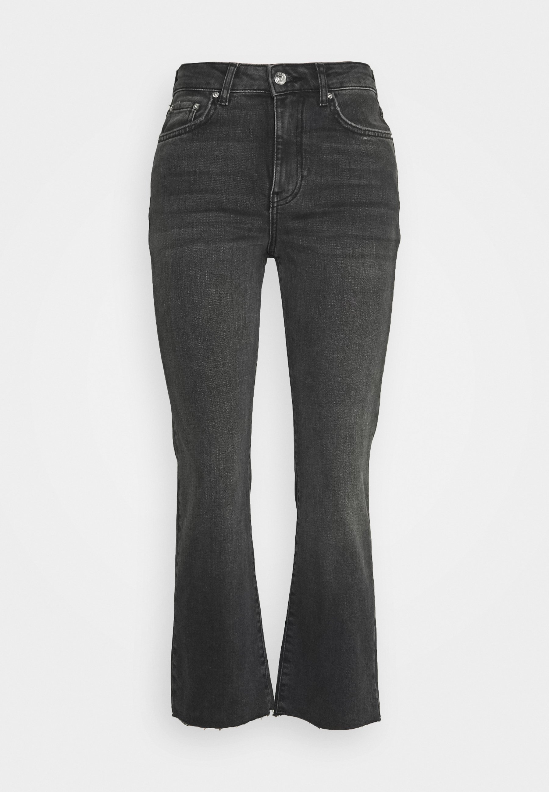 Gina Tricot YLVA KICKFLARE Flared jeans offblacksvart Gina Tricot YLVA KICKFLARE - Flared jeans - offblack