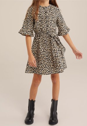 WE Fashion, Robe chemise - beige