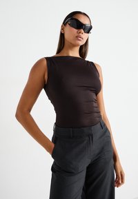Weekday EMILY SUITING  - Pantaloni - dark grey melange