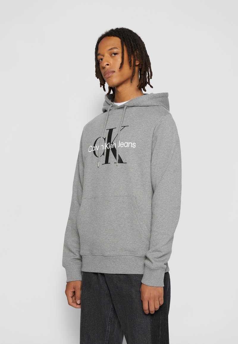 Calvin Klein Jeans CORE MONOGRAM HOODIE - Sportinis megztinis - grey