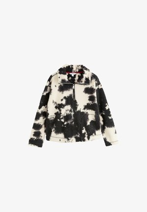 Next, Sweat polaire - monochrome black/ecru cow print