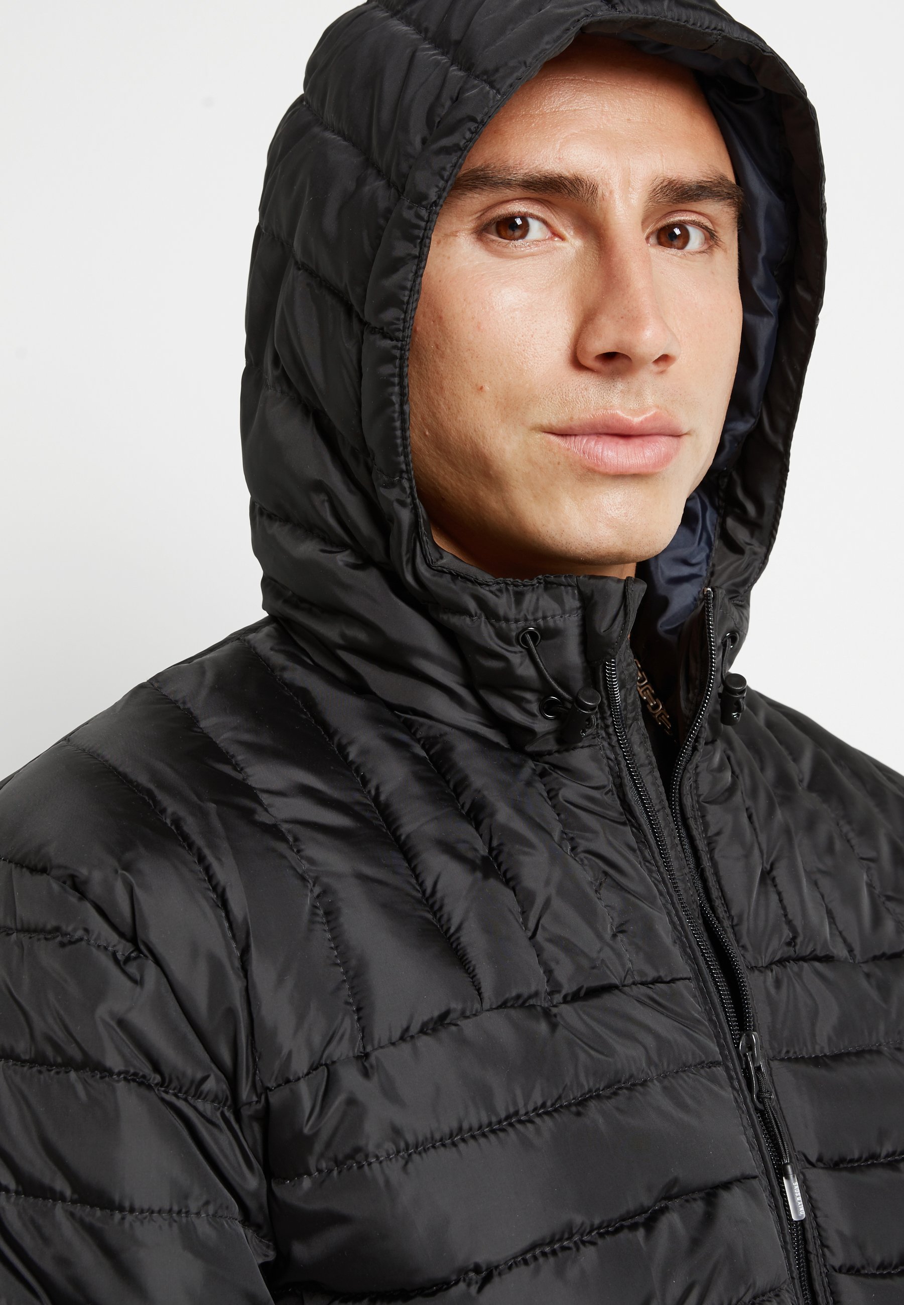 quilted hood jacket