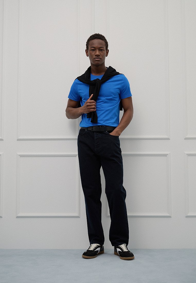 Boss T-shirt basic blauw Boss T-shirt basic blauw