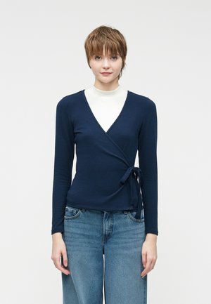 ONLVIRRO WRAP CARDIGAN - Vest - navy