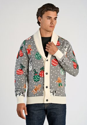 XMAS SHAWL COLLAR  - Vest - grey