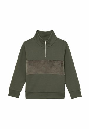 Bluză de molton - dark sage green