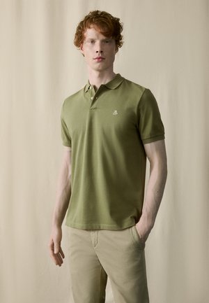 SHORT SLEEVE BUTTON PLACKET SLITS AT HEM - Polokošeľa - bistro green