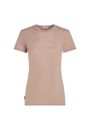 icebreaker, 150 LIGHT WEIGHT TECH LITE SPARKLING STA - Camiseta estampada - pink quartz