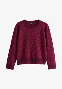 Seleccionado, red burgundy animal leopard