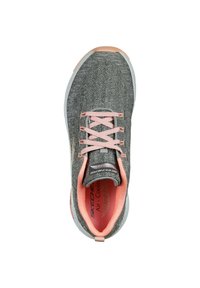 Skechers Sport ARCH FIT COMFY WAVE  - Stringate sportive - gray knit / pink trim