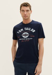 TOM TAILOR - MIT LOGO - T-shirt con stampa - sky captain blue Immagine in miniatura 1