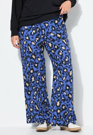 LEOPARD ELASTIC WAIST  - Trousers - sapphire