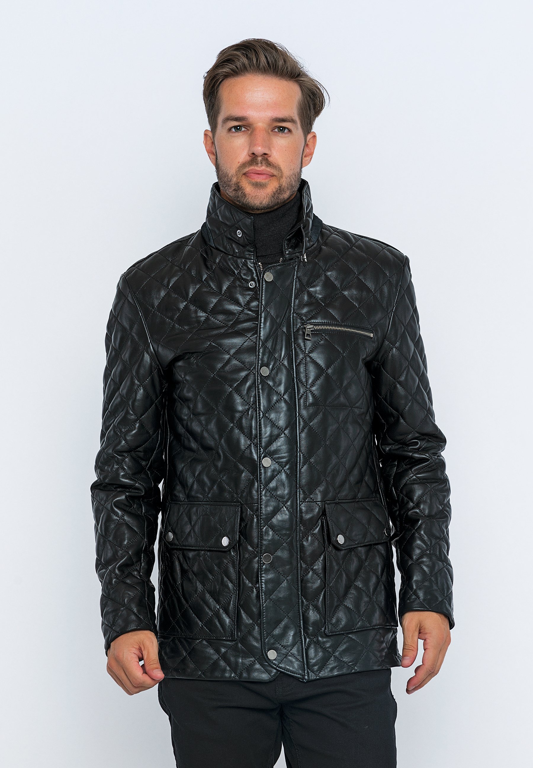 Giorgio Di Mare Giacca di pelle - black/nero - Zalando.it