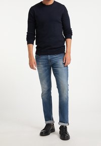 Mo Stickad tröja - dark-blue denim