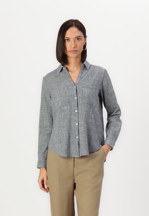 SLUB STRUCTURE - Gombos blúz - midnight navy blue