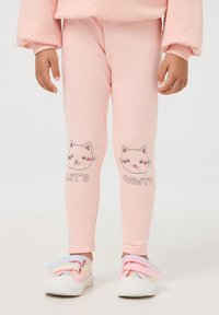 Terranova CON GATTINO - Leggings - rosa cipria