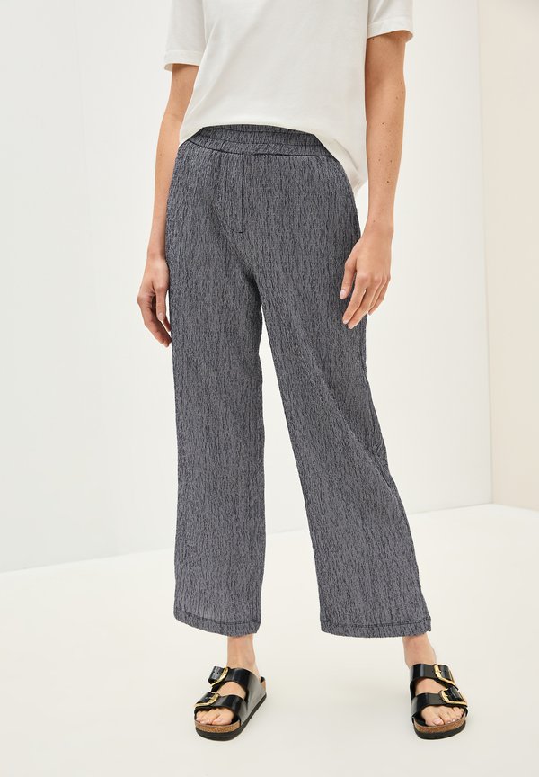 STRAIGHT CREPE HOSE - Stoffhose - blau