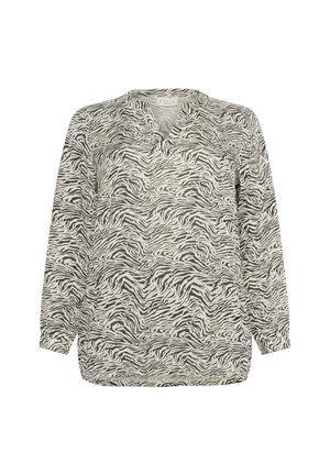 Kaffe Curve DIANA - Pluus - black oyster turtledove animal