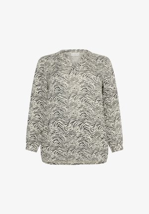 Kaffe Curve DIANA - Bluza - black oyster turtledove animal