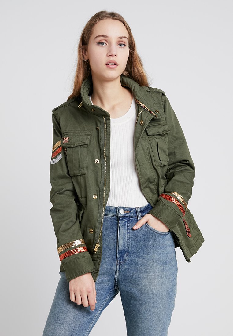 Superdry GLITTER ROCK ROOKIE Lett jakke khaki Zalando.no Superdry GLITTER ROCK ROOKIE Lett jakke khaki Zalando.no