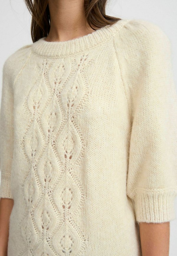 BYOKSANA SHORT SLEEVE JUMPER - Print T-shirt - birch melange4