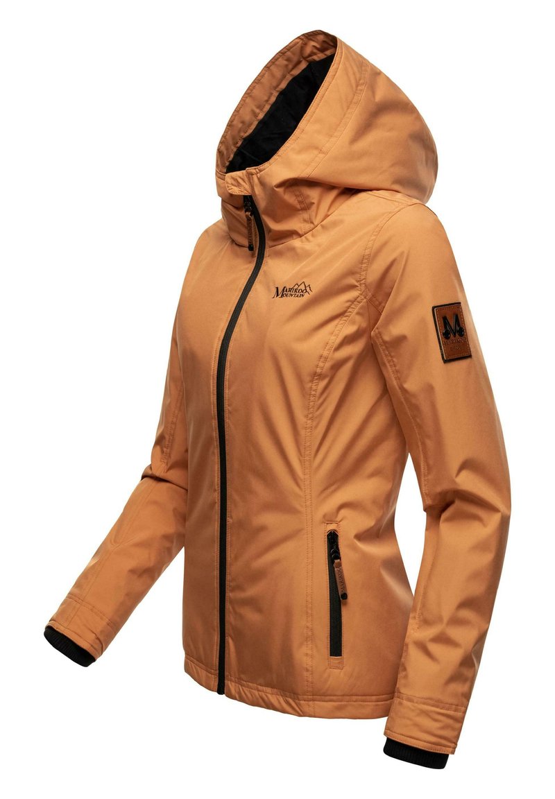 Marikoo overgangsjas voor dames, softshellmantel met capuchon, Mount Furnica, XS tot 3XL, dark olive, M