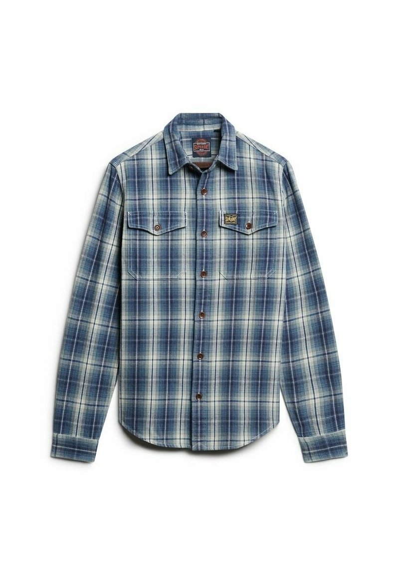 Chemise à manches longues en coton/linbleu marine royal pour Homme | FR