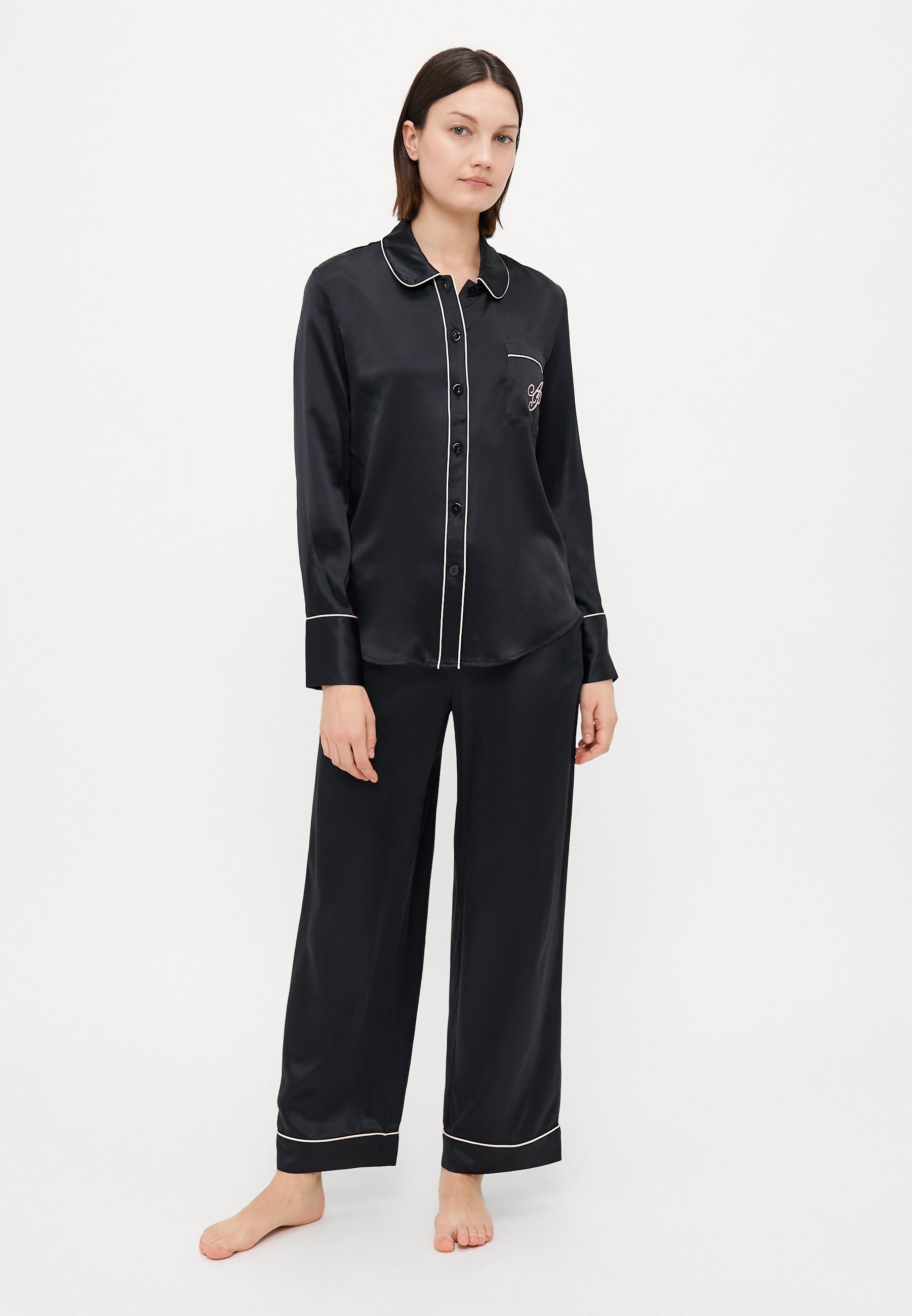 【AGENT PROVOCATEUR】classic pyjama シャツ Classic Pyjama Shirt in Pink | Agent Provocateur All Nightwear