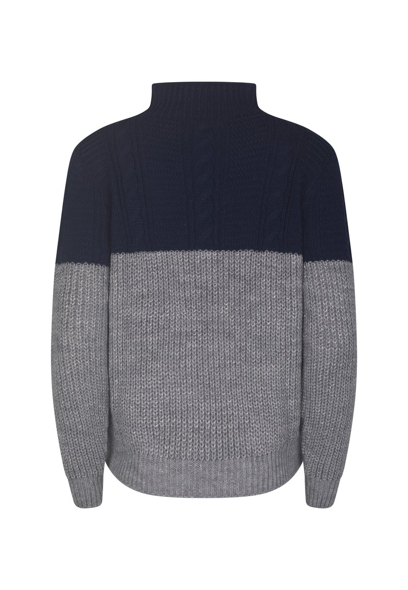 Damen Strickjacken | Nife Strickpullover navy grey/grau - MY76624 Damen Strickjacken | Nife Strickpullover navy grey/grau - MY76624