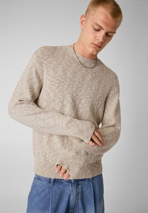 Guess, GJ LS CN MARLED SWTR - Maglione - fjd light grey and wh