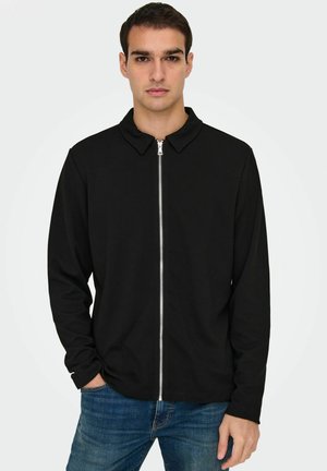 Užtrauktuku užsegamas treningas - jet black