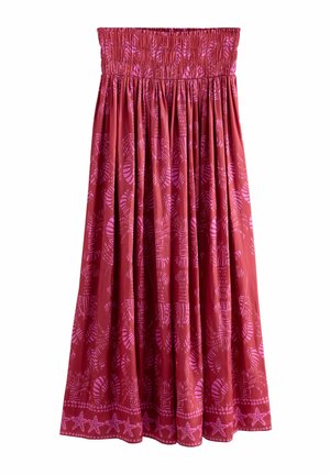 Next GLOSSY PRINTED - Maksi sijonas - red pink