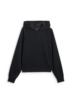 4F, 4F BLUZA DRESOWA REGULAR Z KAPTUREM DAMSKA - CZARNA S - Sweat à capuche - deep black