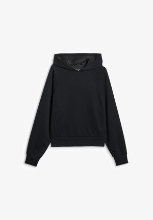 4F, 4F BLUZA DRESOWA REGULAR Z KAPTUREM DAMSKA - CZARNA S - Hoodie - deep black