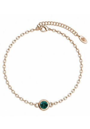 BIRTH STONE -ET CRISTAL - Armband - or rosé/vert foncé