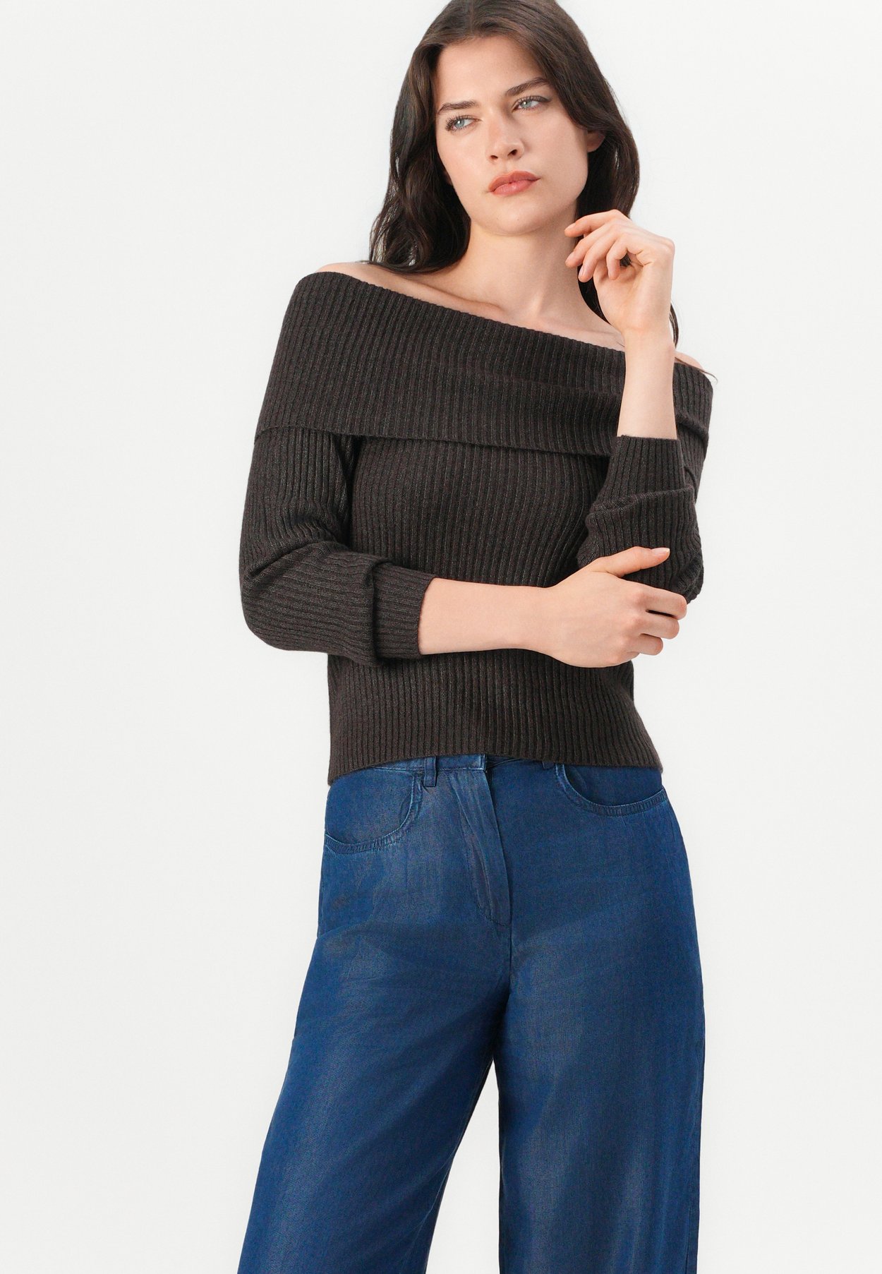 ONLKATIA LS OFF SHOULDER KNT NOOS