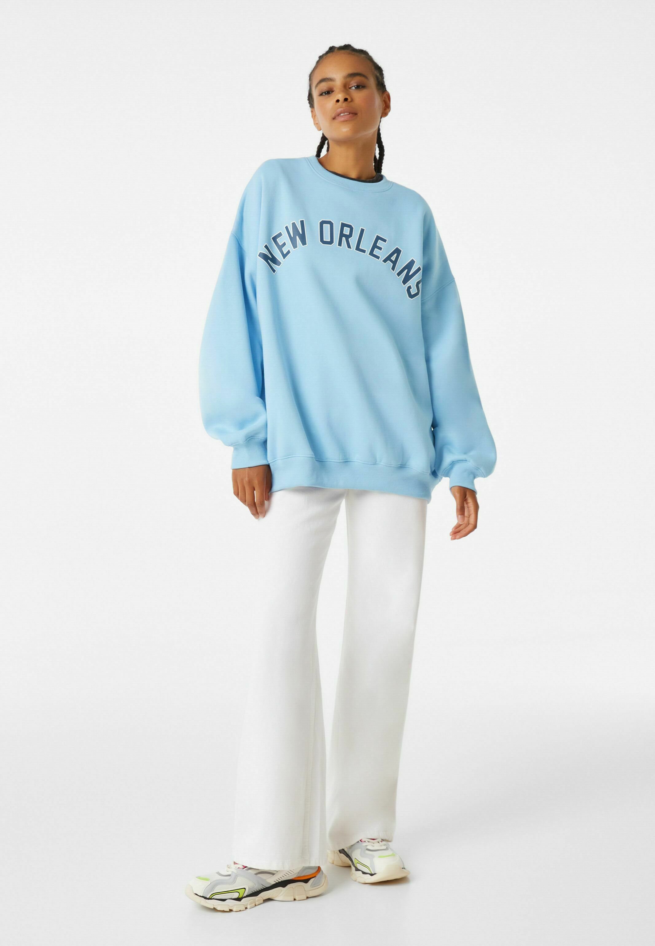 Bershka OVERSIZED PRINTED - Sweatshirt 