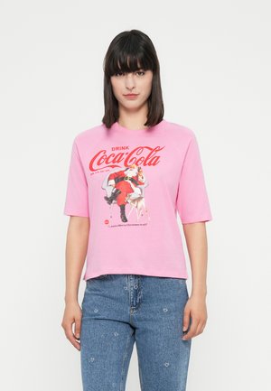 ONLCOCA COLA XMAS LIFE - Print T-shirt - sachet pink