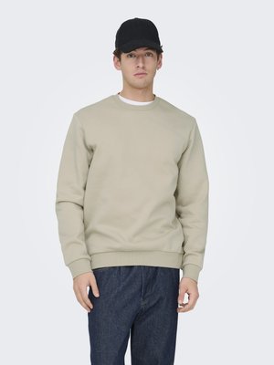 Only & Sons ONSCERES CREW NECK - Sweatshirt - beige