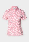 TOUR TECH PRINT POLO - Πόλο - oak/flamingo