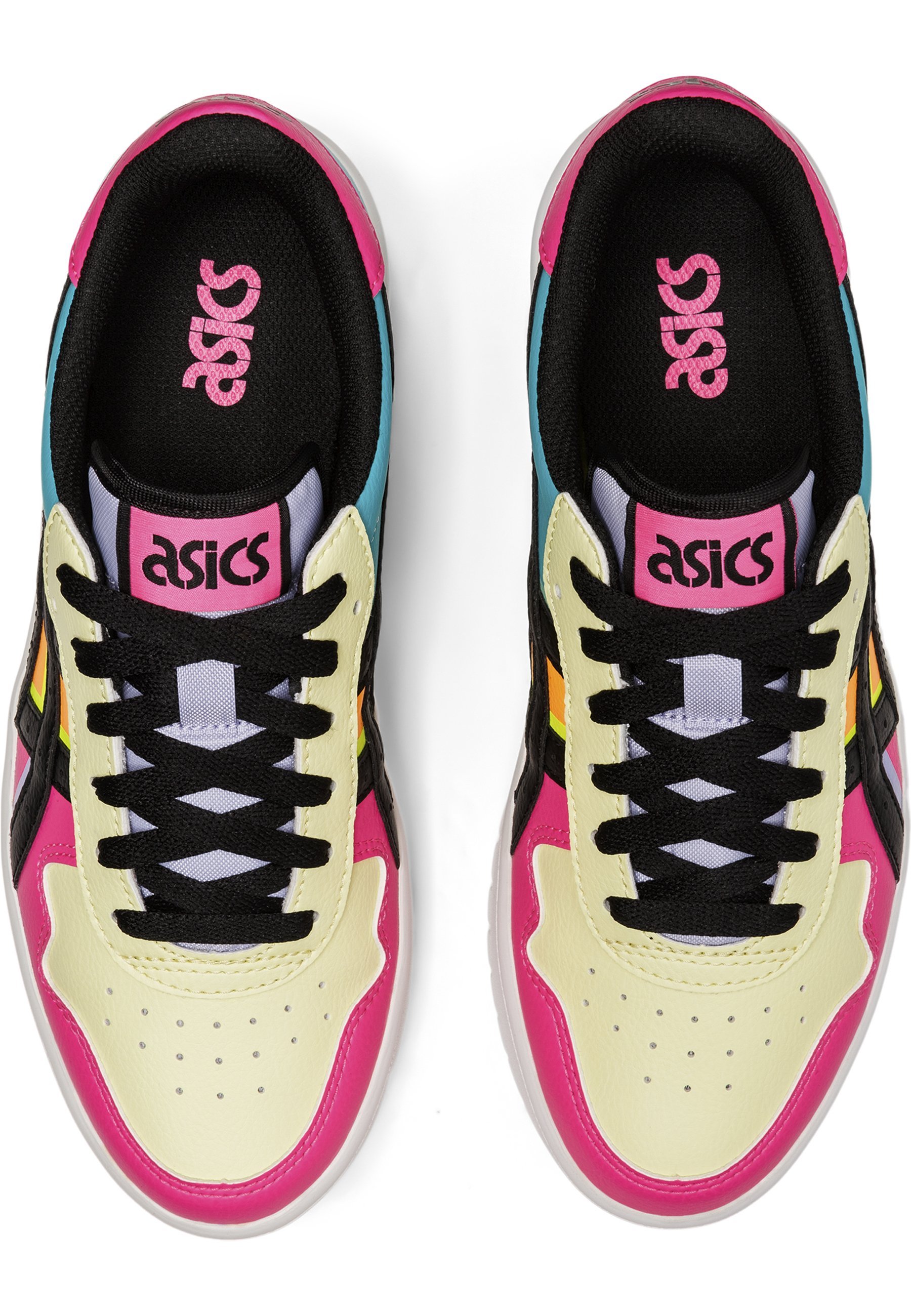 colourful asics trainers
