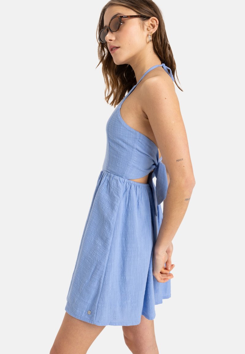 blue dress for baby girl Roxy - Stretch Jersey Ruched Maxi Dress